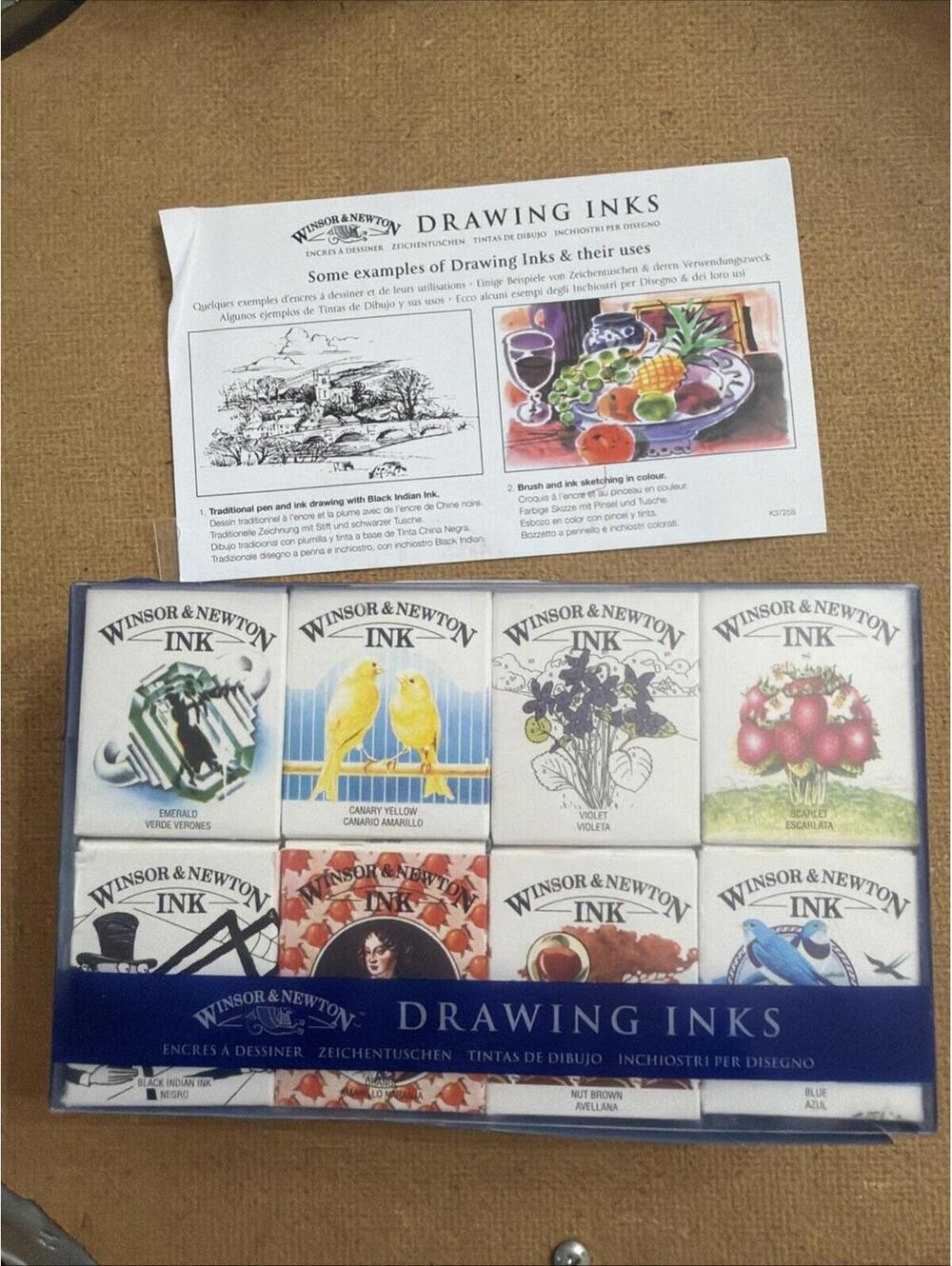 Winsor & Newton William Henry Drawing Ink Set 8 x 14ml Set